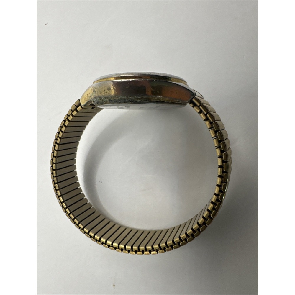 Vintage‎ Timex Carriage Watch, Gold-Tone, Stretch Band, Indiglo, WR 30M - Picture 3 of 5
